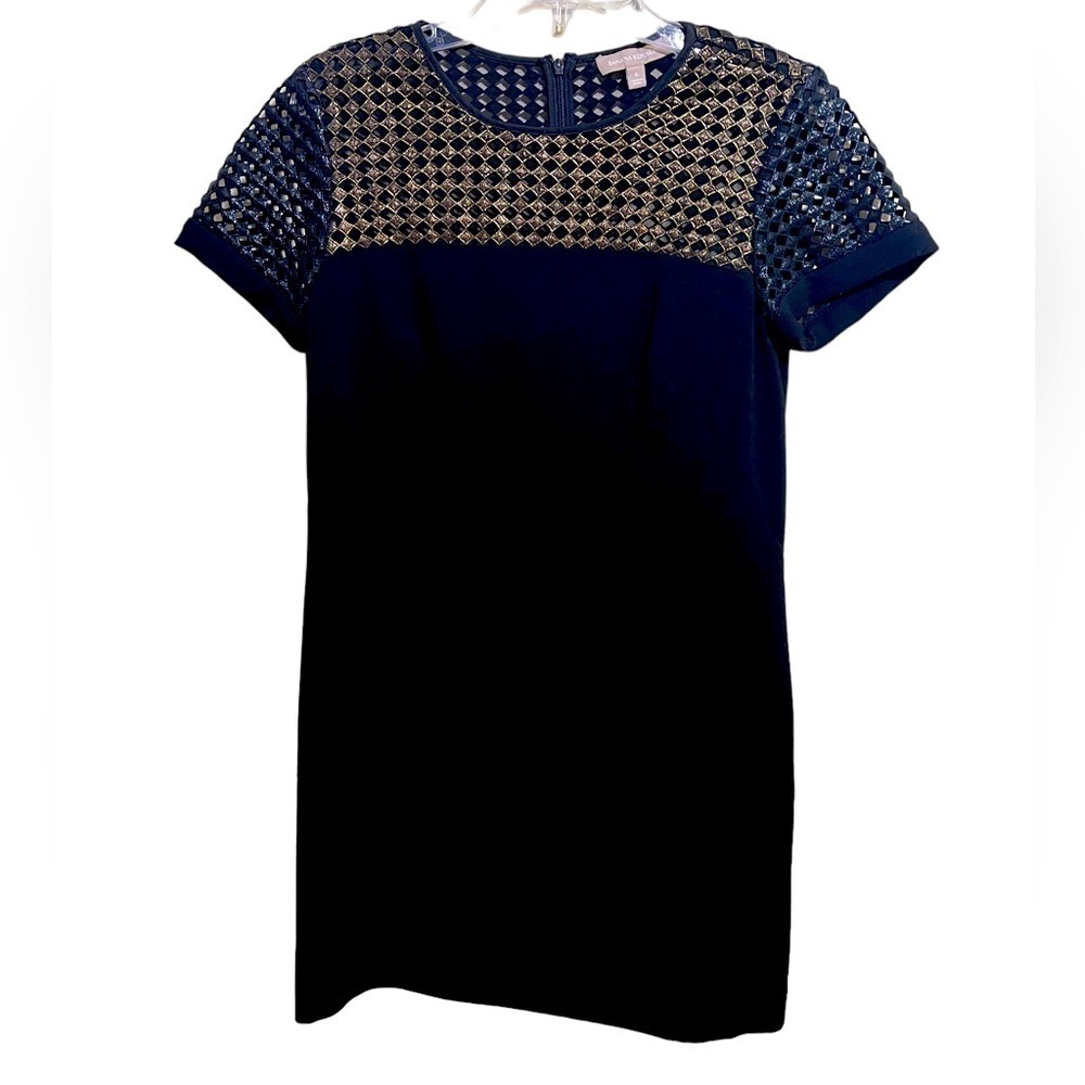 BANANA Republic‎ Black Sheath Dress Short Sleeve Cocktail Business Size 6
